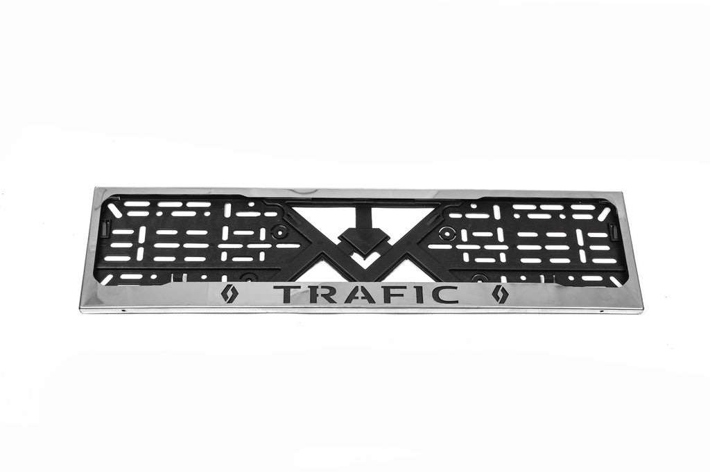 License Plate Frame Chrome (1 pc, Stainless Steel) for Renault Trafic 2001-2015 - image 1