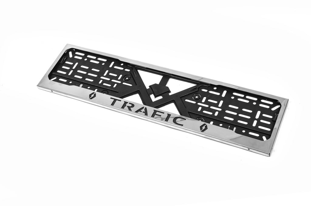License Plate Frame Chrome (1 pc, Stainless Steel) for Renault Trafic 2015- - image 2