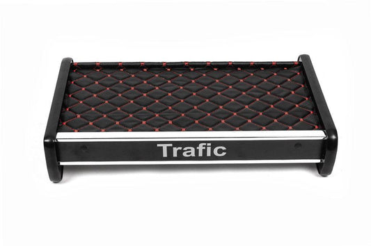 Panel shelf (2001-2010, Black with red thread) for Renault Trafic 2001-2015 - Reelken Auto