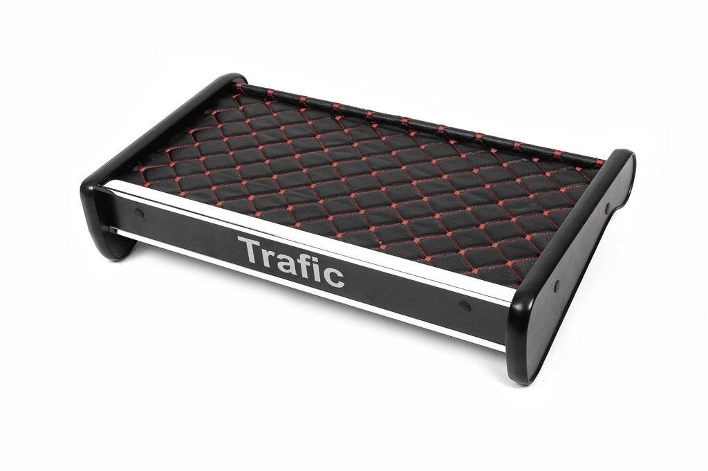 Panel shelf (2001-2010, Black with red thread) for Renault Trafic 2001-2015 - Reelken Auto