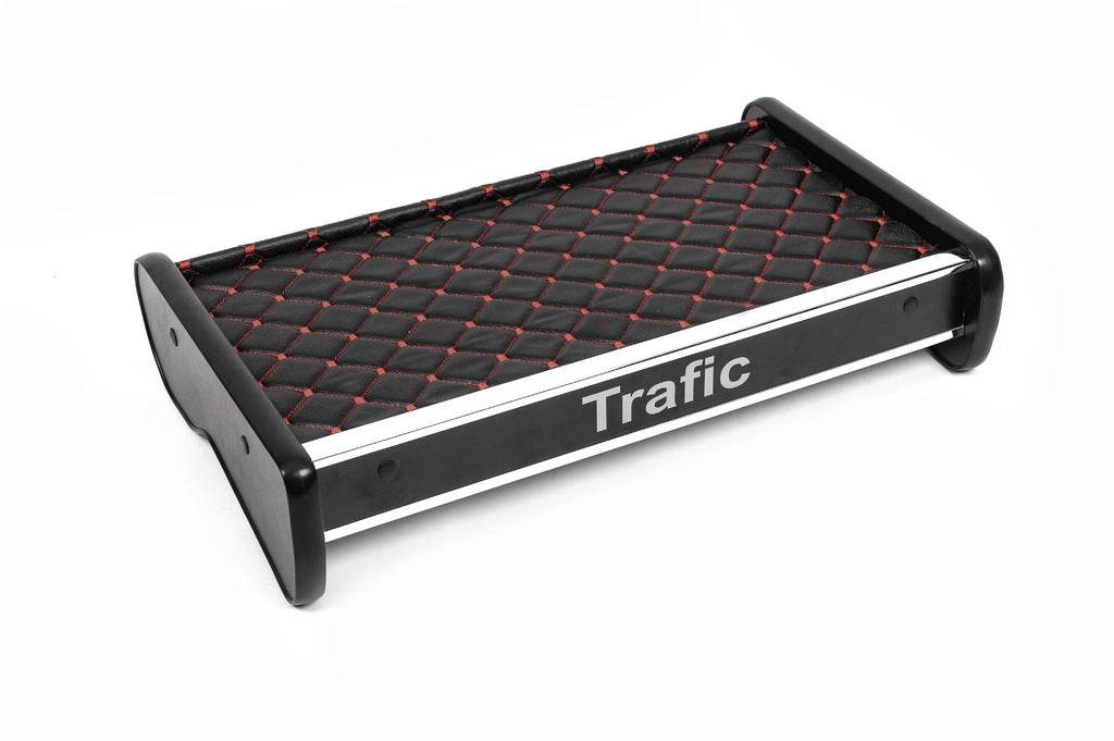 Panel shelf (2001-2010, Black with red thread) for Renault Trafic 2001-2015 - Reelken Auto