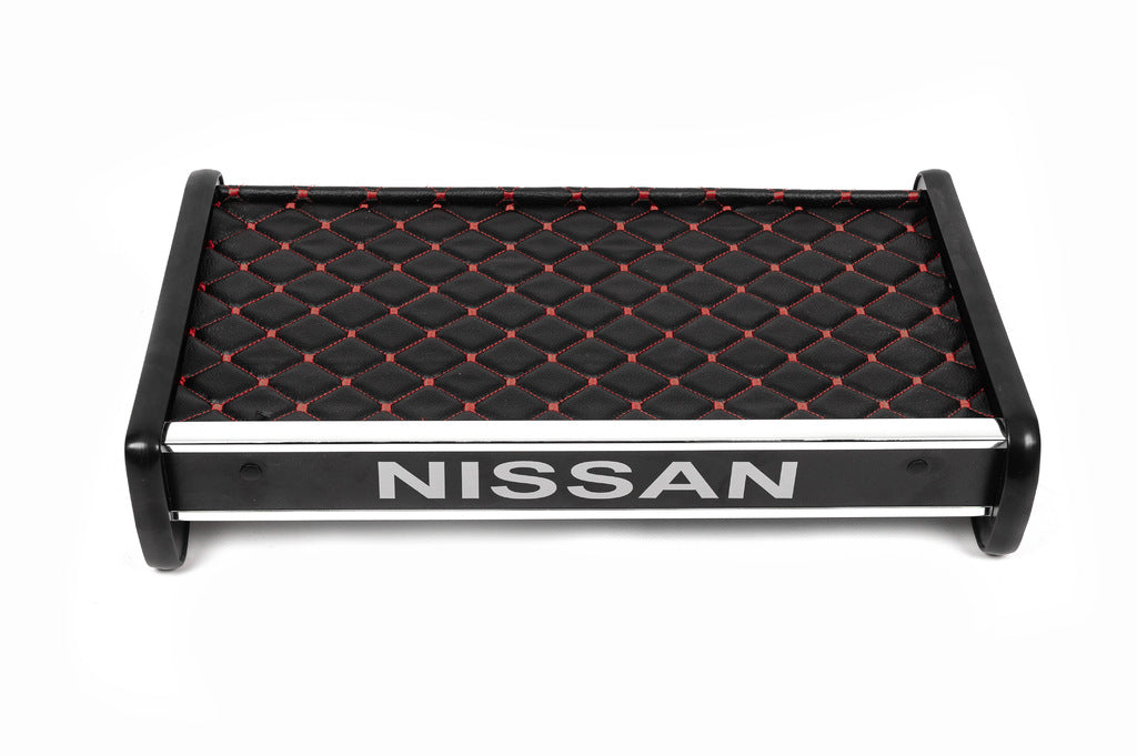 Dashboard Shelf (2001-2010, Black with Red Stitching) for Nissan Primastar 2002-2014 - image 2