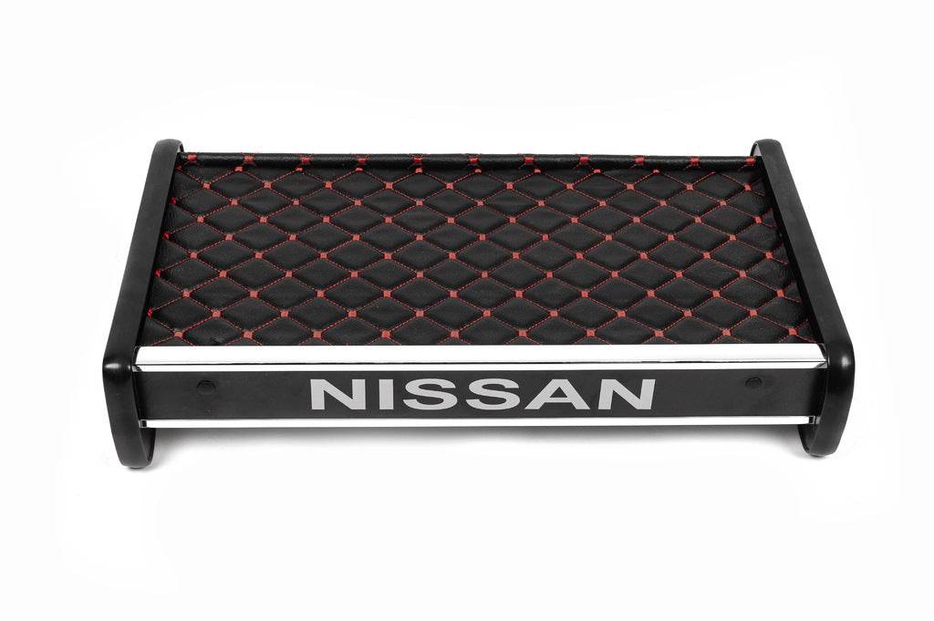 Panel shelf (2001-2010, Black with red thread) for Nissan Primastar 2002-2014 - Reelken Auto