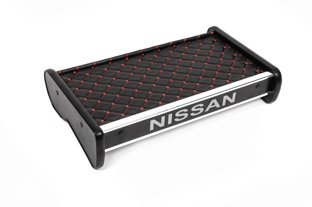 Panel shelf (2001-2010, Black with red thread) for Nissan Primastar 2002-2014 - Reelken Auto