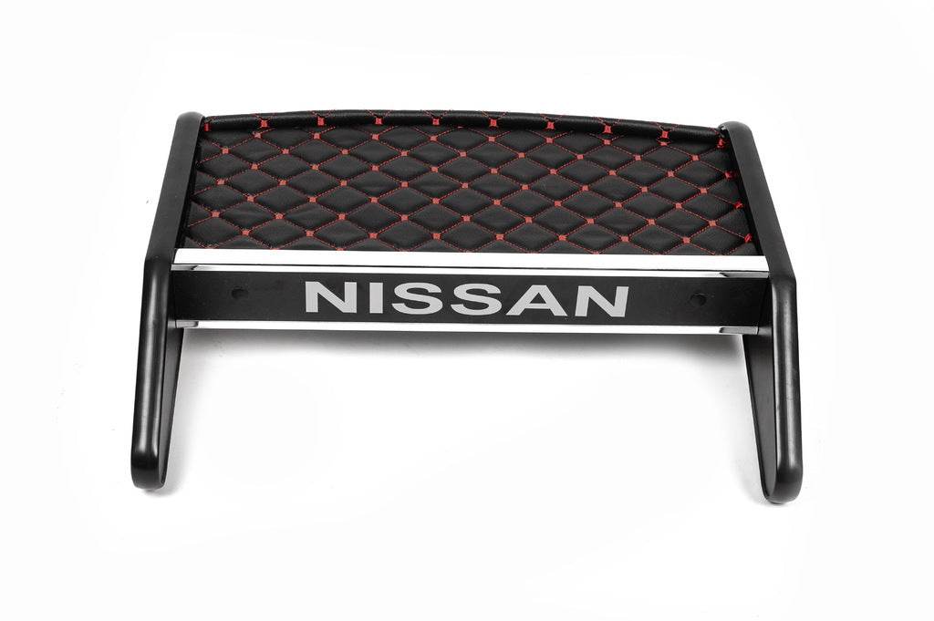 Panel shelf (2010-2014, Black with red thread) for Nissan Primastar 2002-2014 - Reelken Auto