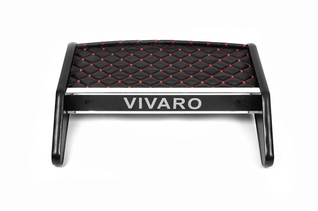 Panel shelf (2010-2014, Black with red thread) for Opel Vivaro 2001-2015 - Reelken Auto