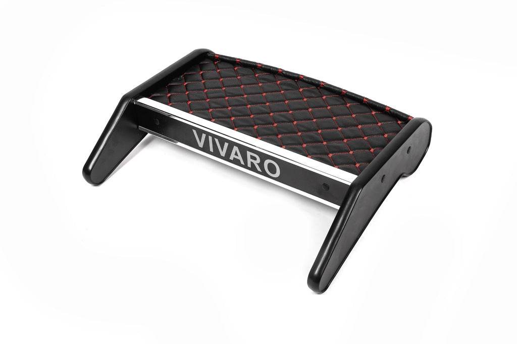 Panel shelf (2010-2014, Black with red thread) for Opel Vivaro 2001-2015 - Reelken Auto