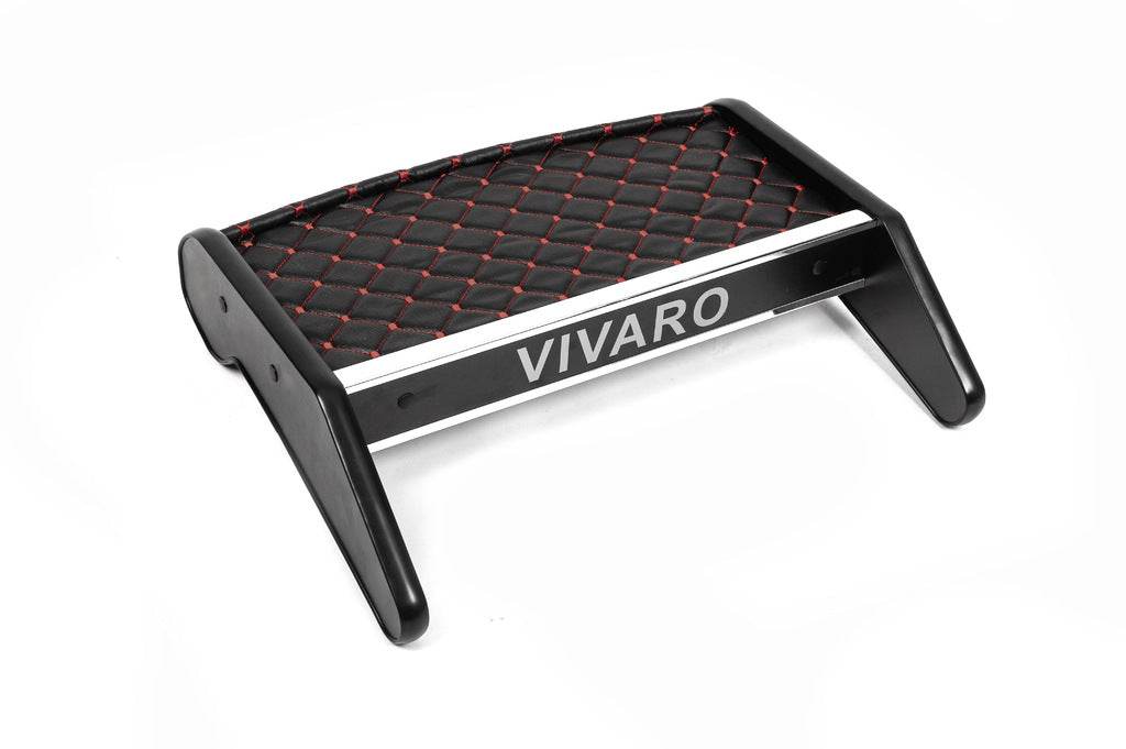 Panel shelf (2010-2014, Black with red thread) for Opel Vivaro 2001-2015 - Reelken Auto