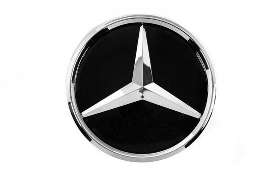 Front emblem under glass, chrome edging a2058806406 for Mercedes GLK class X204 - Reelken Auto
