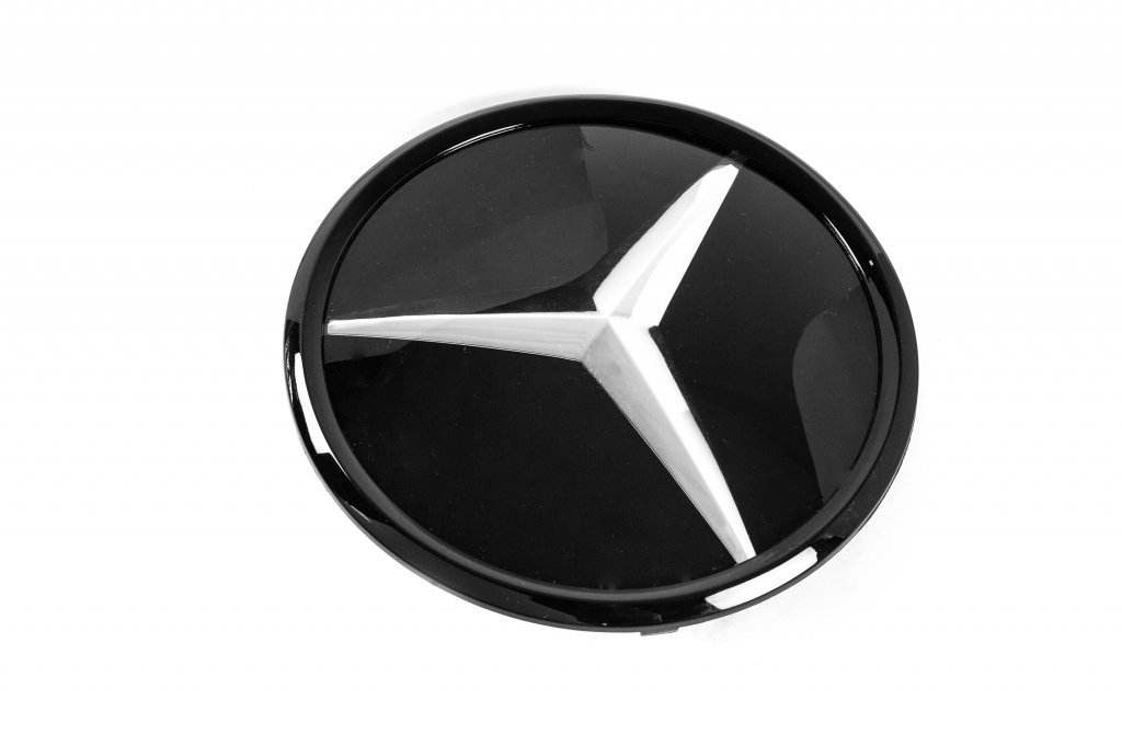 Front emblem under glass, black trim a0008881000 for Mercedes E-class W213 2016-2023 - Reelken Auto