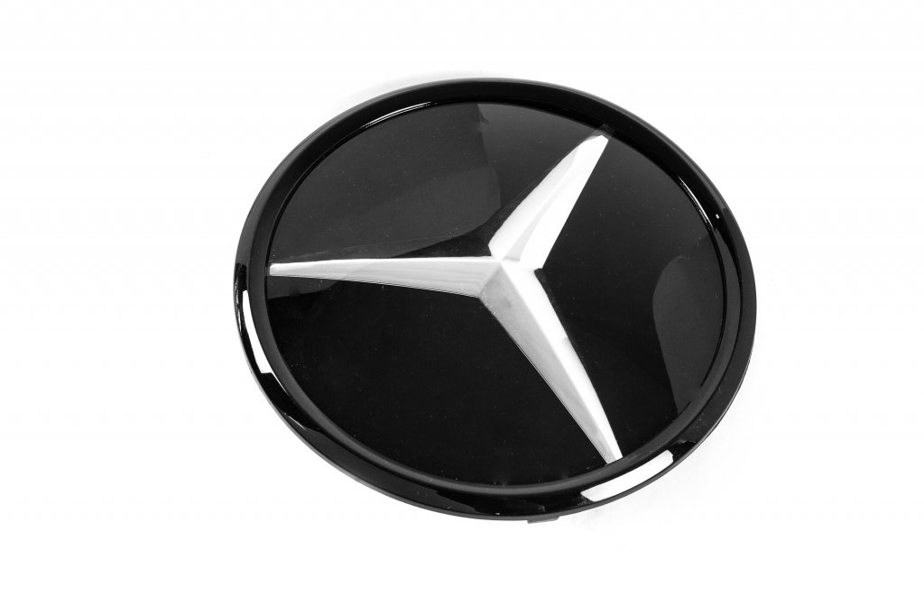 Front emblem under glass, black trim a0008881000 for Mercedes E-сlass W213 2016-2023 - image 2