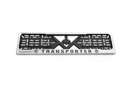 Frame for number chrome Transporter (1 pc, stainless steel) for Volkswagen T6 - Reelken Auto