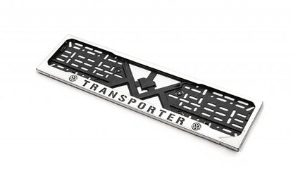 License Plate Frame Chrome Transporter (1 pc, Stainless Steel) for Volkswagen T5 2010-2015 - image 2