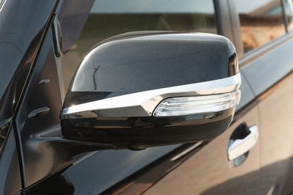 Strips on mirrors (2 piece, chrome) for Toyota Land Cruiser Prado 150 - Reelken Auto