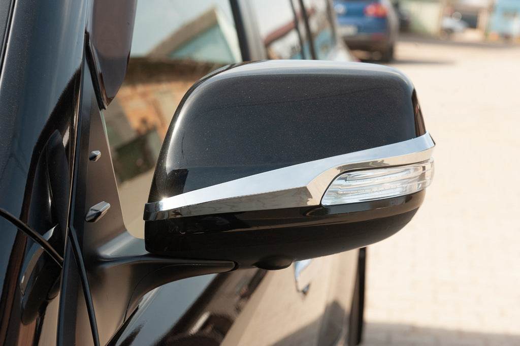 Mirror strips 2012-2021 (2 pcs, chrome) for Toyota Land Cruiser 200 - Reelken Auto