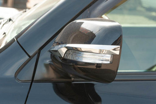 Strips on mirrors (2 piece, chrome) for Toyota Land Cruiser Prado 150 - Reelken Auto