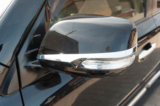 Mirror strips 2012-2021 (2 pcs, chrome) for Toyota Land Cruiser 200 - Reelken Auto