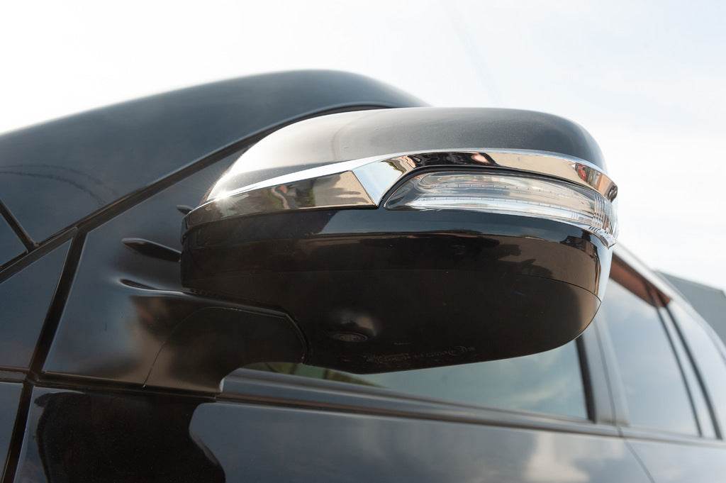 Mirror strips 2012-2021 (2 pcs, chrome) for Toyota Land Cruiser 200 - Reelken Auto