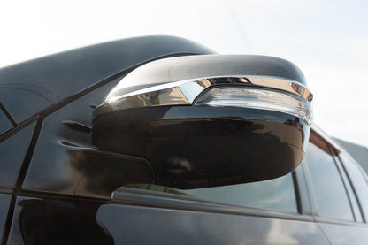 Mirror strips 2012-2021 (2 pcs, chrome) for Toyota Land Cruiser 200 - Reelken Auto