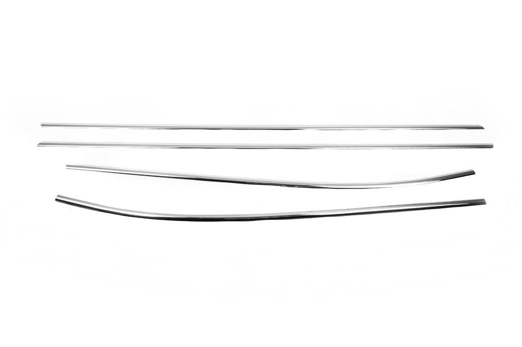 Edging of glass (4 pieces, stainless steel.) for Kia Venga - Reelken Auto