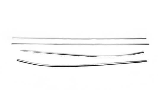 Edging of glass (4 pieces, stainless steel.) for Kia Venga - Reelken Auto
