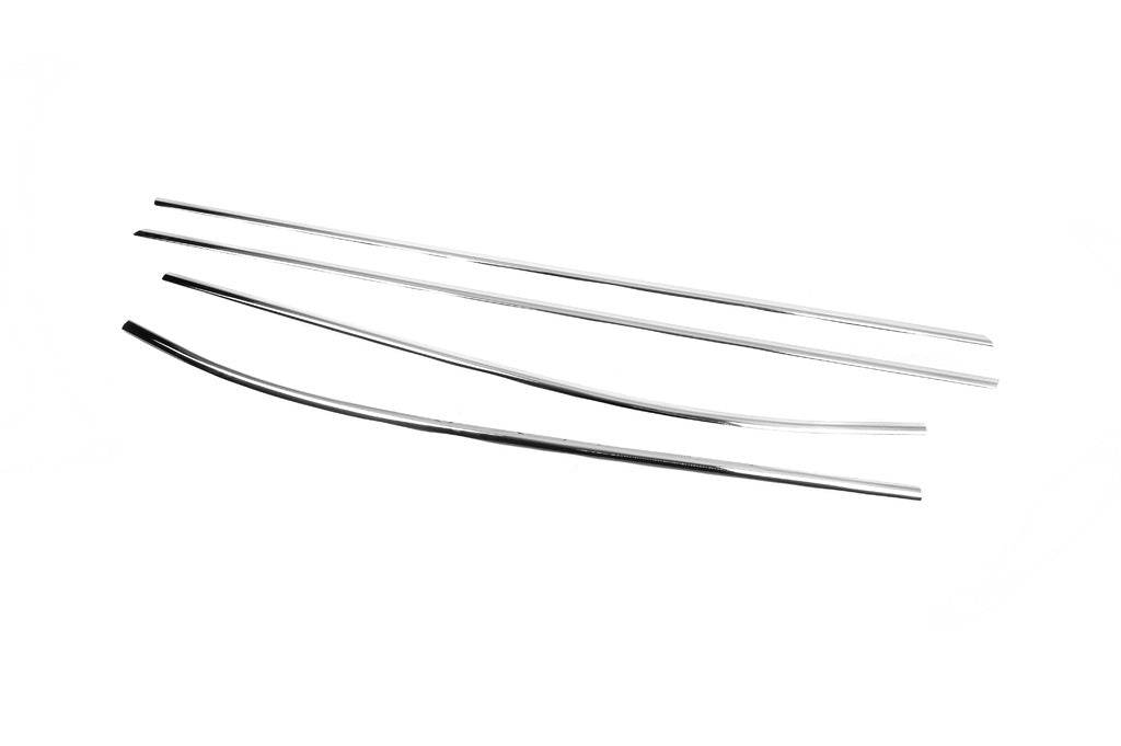 Edging of glass (4 pieces, stainless steel.) for Kia Venga - Reelken Auto