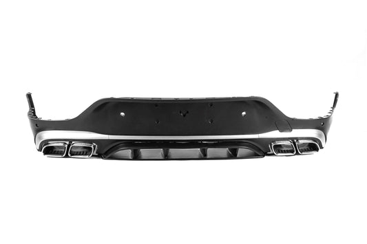 Rear Diffuser with Tips Silver (AMG63 Design 2020-2022) for Mercedes GLC coupe C253 2016-2023 - image 2