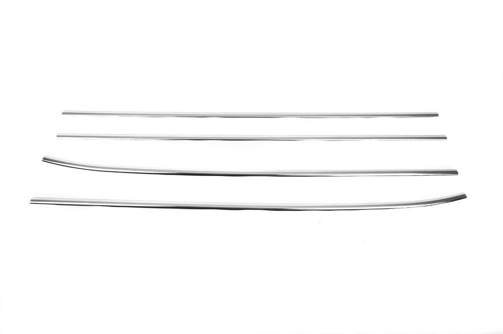 Edging of glass (4 pieces, stainless steel.) for Kia Ceed 2007-2012 - Reelken Auto