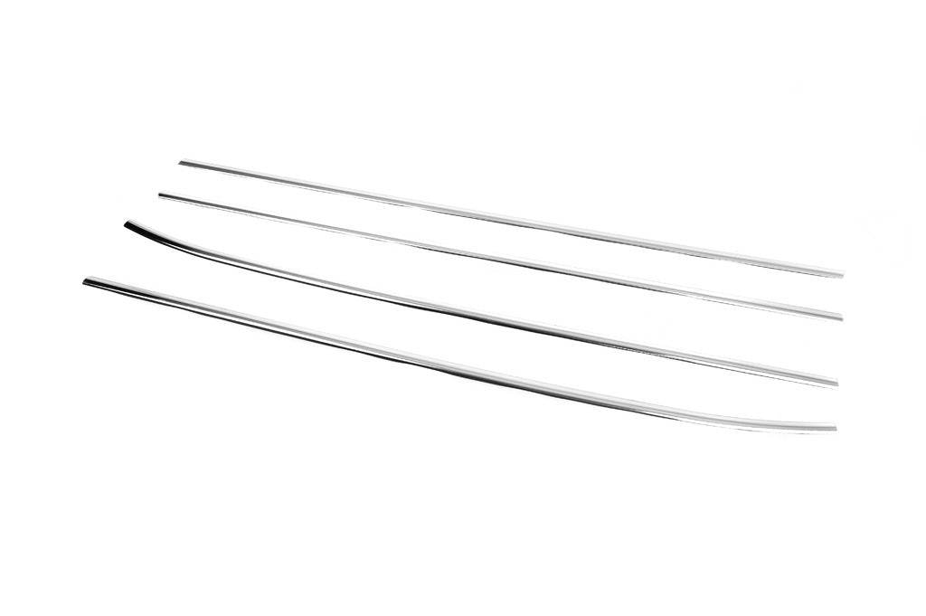 Edging of glass (4 pieces, stainless steel.) for Kia Ceed 2007-2012 - Reelken Auto