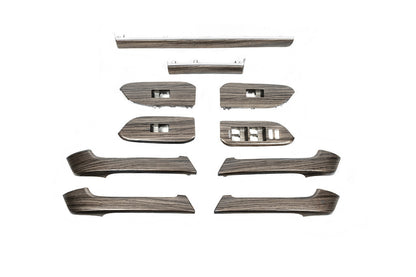 Dark wood trim insert set for Toyota Land Cruiser Prado 150 2009-2023 - image 1