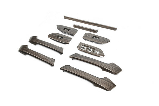 Dark wood trim insert set for Toyota Land Cruiser Prado 150 2009-2023 - image 2