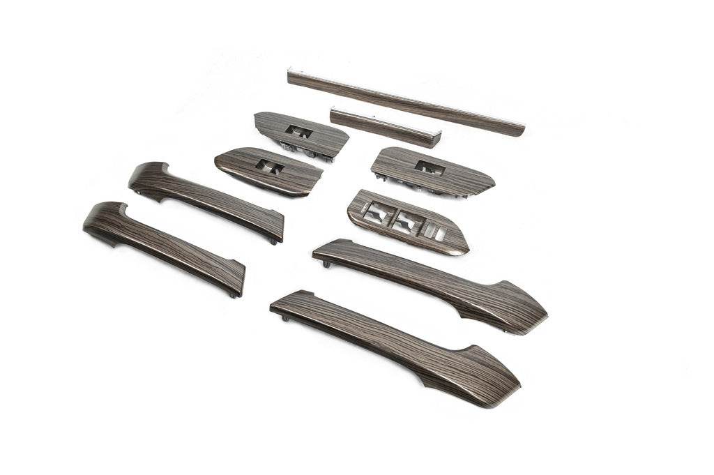 A set of wood inserts (dark) for Toyota Land Cruiser Prado 150 - Reelken Auto