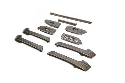 A set of wood inserts (dark) for Toyota Land Cruiser Prado 150 - Reelken Auto