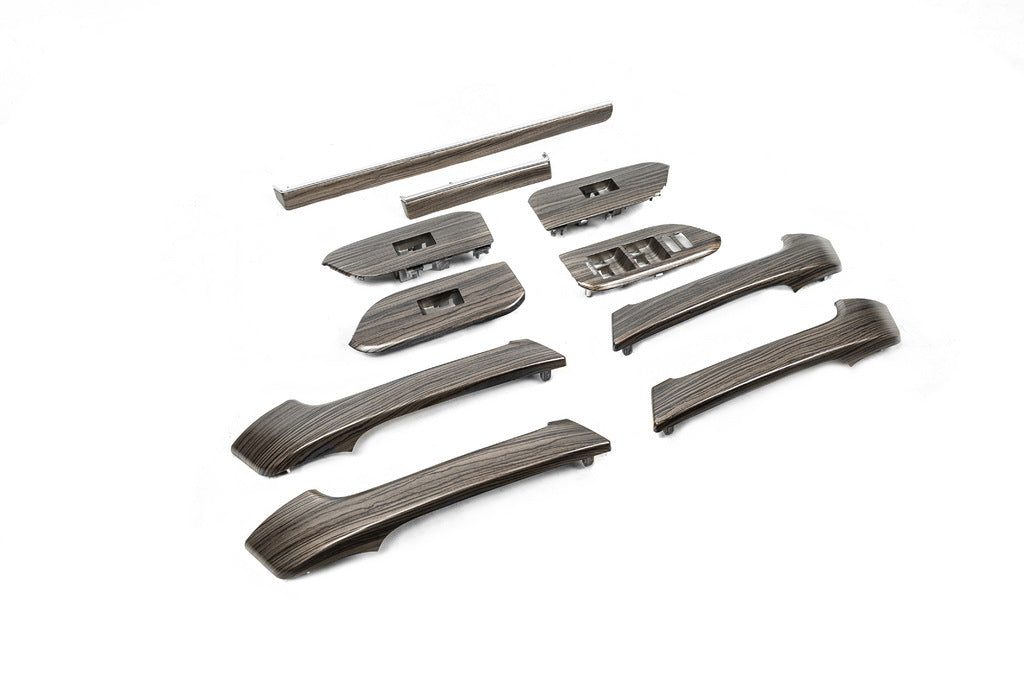 Dark wood trim insert set for Toyota Land Cruiser Prado 150 2009-2023 - image 3