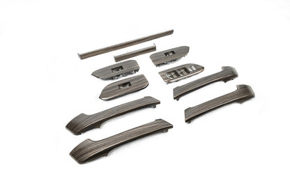 Dark wood trim insert set for Toyota Land Cruiser Prado 150 2009-2023 - image 3