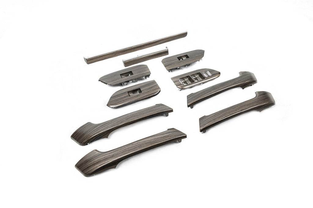 A set of wood inserts (dark) for Toyota Land Cruiser Prado 150 - Reelken Auto