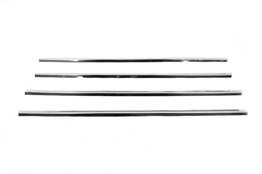 The edging of the glass (4 pieces, stainless.) for Land Rover Freelander II - Reelken Auto