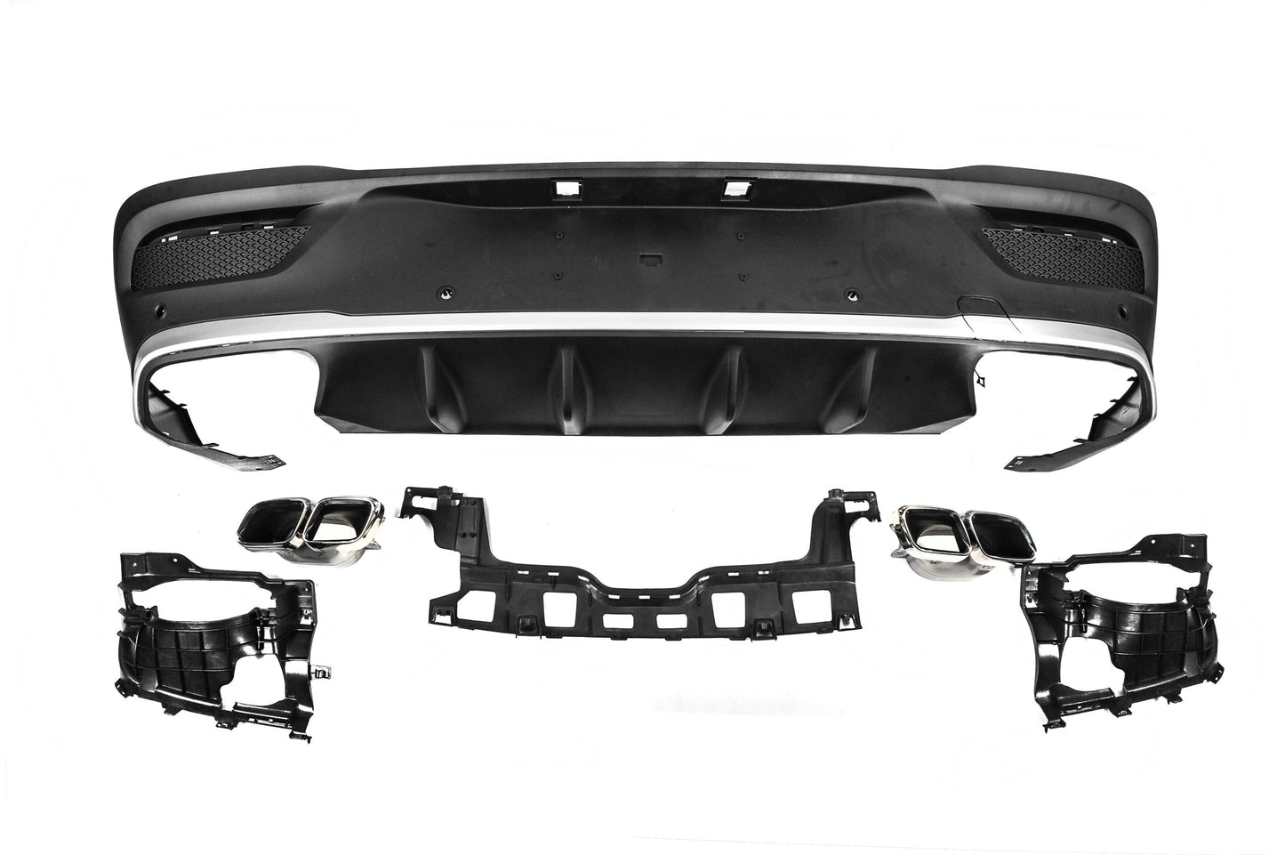 Rear diffuser with exhaust tips (GLE63 design) for Mercedes GLE coupe C167 2019- - image 1