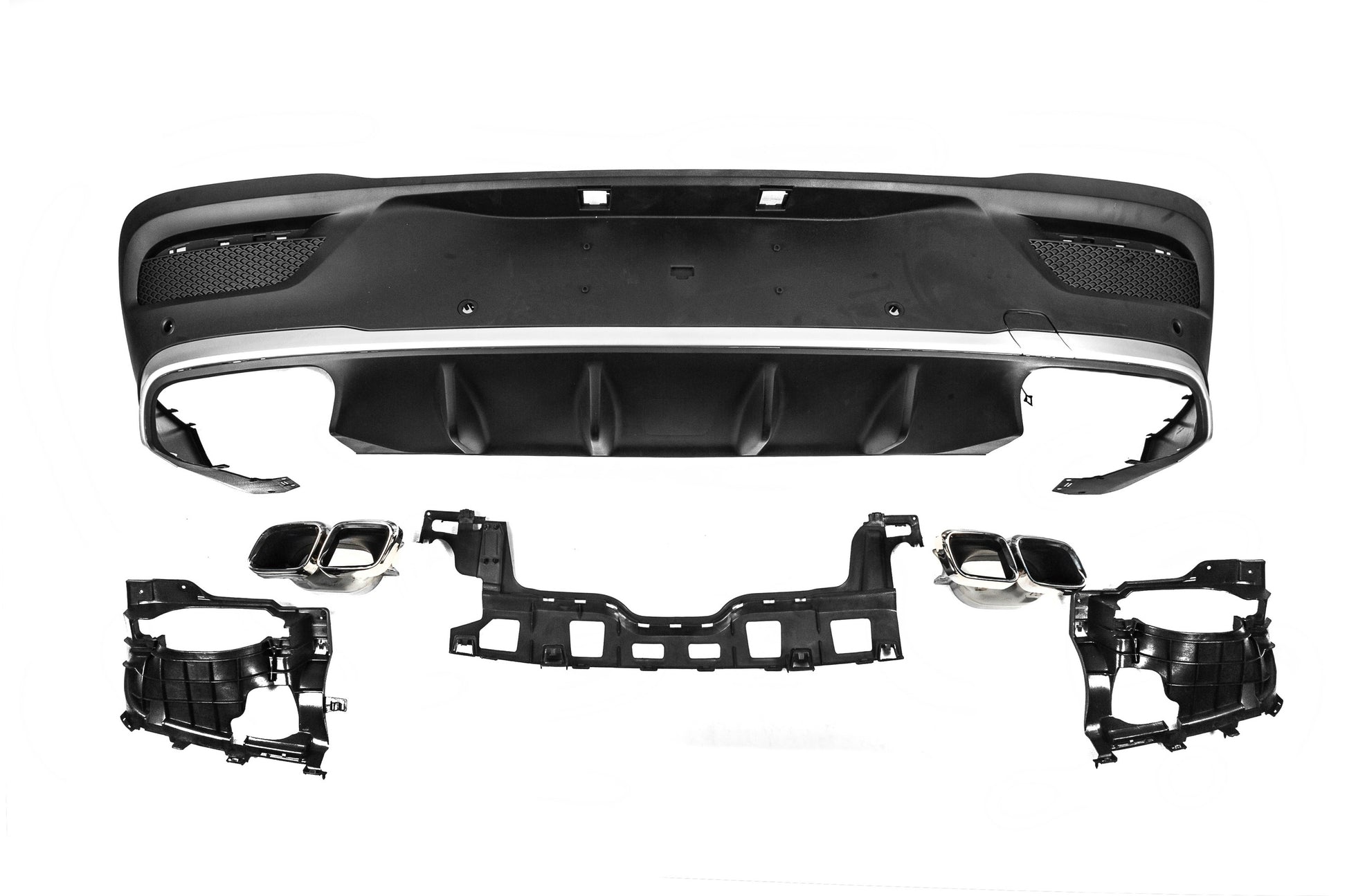 Rear diffuser with exhaust tips (GLE63 design) for Mercedes GLE coupe C167 2019- - image 1