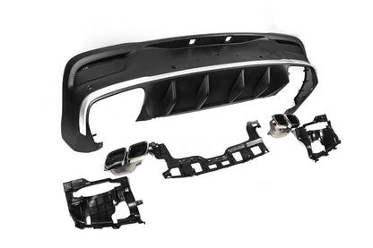Rear diffuser with exhaust tips (GLE63 design) for Mercedes GLE coupe C167 2019- - image 3