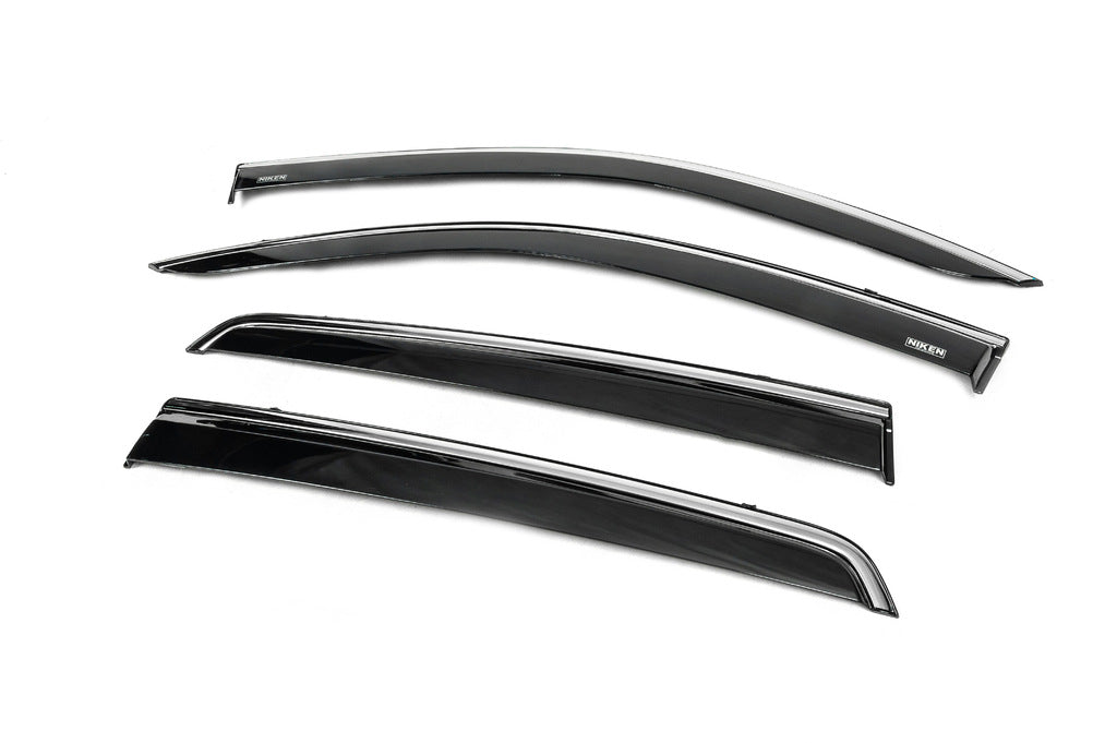 Window deflectors with chrome trim (4 pcs, Niken) for Toyota Hilux 2015- - image 10