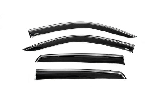 Window deflectors with chrome trim (4 pcs, Niken) for Toyota Hilux 2015- - image 2