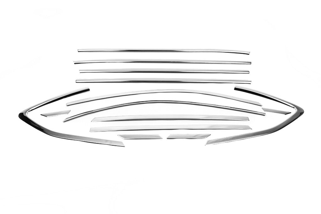 Full window trim set (14 pcs, stainless steel) for Hyundai Tucson TL 2016-2021 - image 2