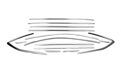 Full window trim set (14 pcs, stainless steel) for Hyundai Tucson TL 2016-2021 - image 2