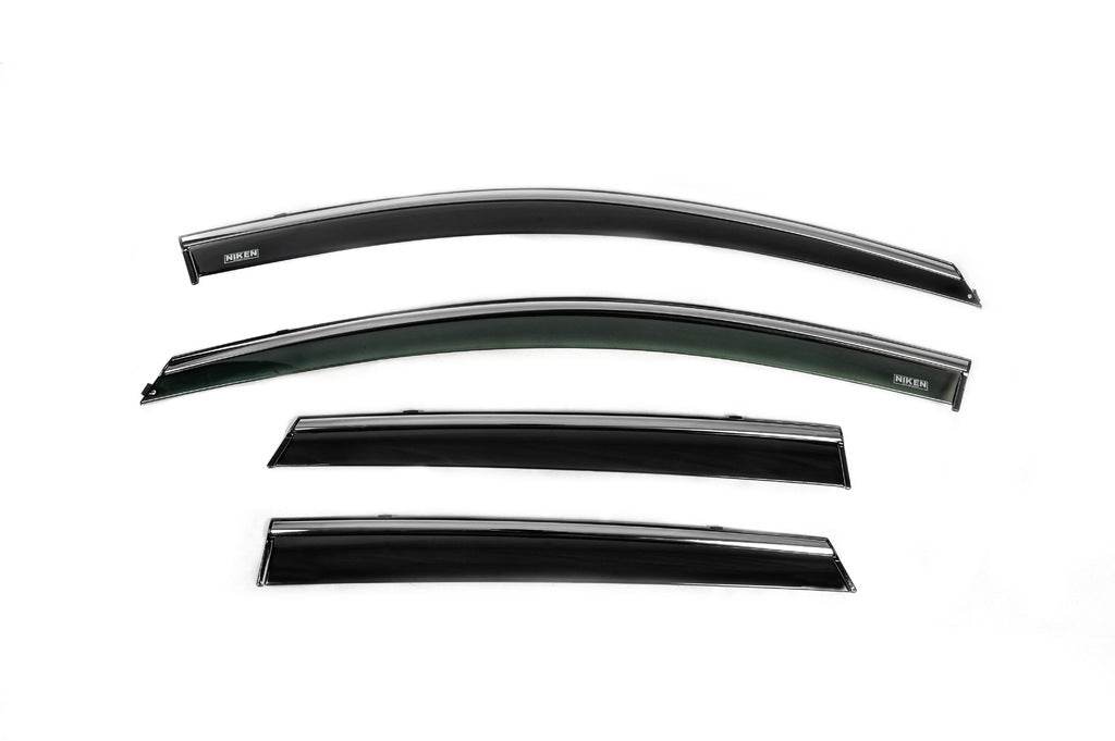 Window vents with chrome (4 PCs, Niken) for Hyundai I-30 2017↗ - Reelken Auto