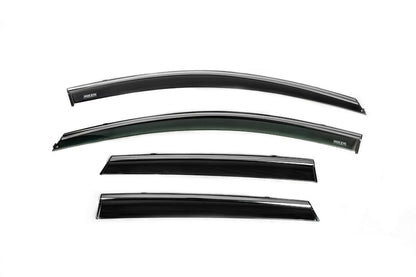 Window deflectors with chrome trim (4 pcs, Niken) for Hyundai I-30 2017- - image 1