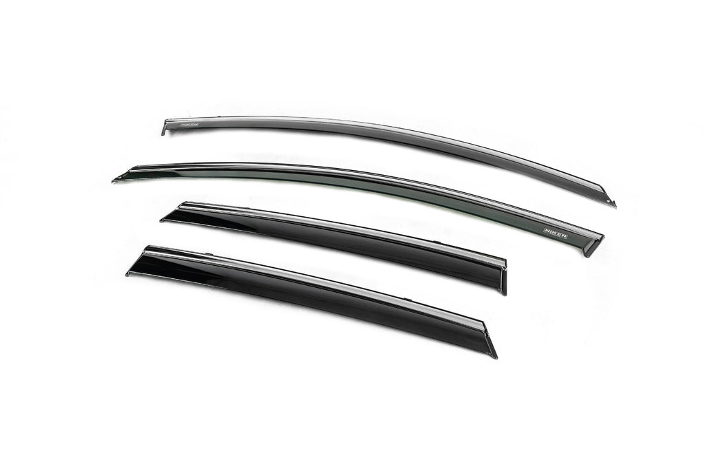Window deflectors with chrome trim (4 pcs, Niken) for Hyundai I-30 2017- - image 2