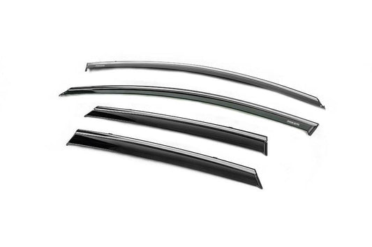 Window vents with chrome (4 PCs, Niken) for Hyundai I-30 2017↗ - Reelken Auto