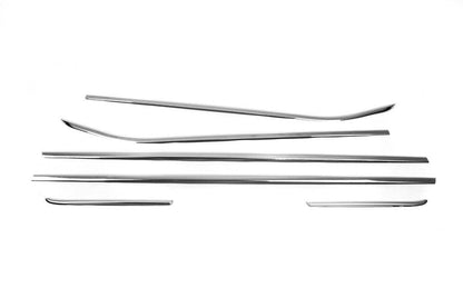 Edging glass (6 PCs, stainless steel) for Opel Corsa E 2015-2019 - Reelken Auto