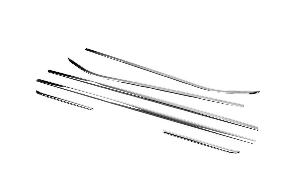 Edging glass (6 PCs, stainless steel) for Opel Corsa E 2015-2019 - Reelken Auto